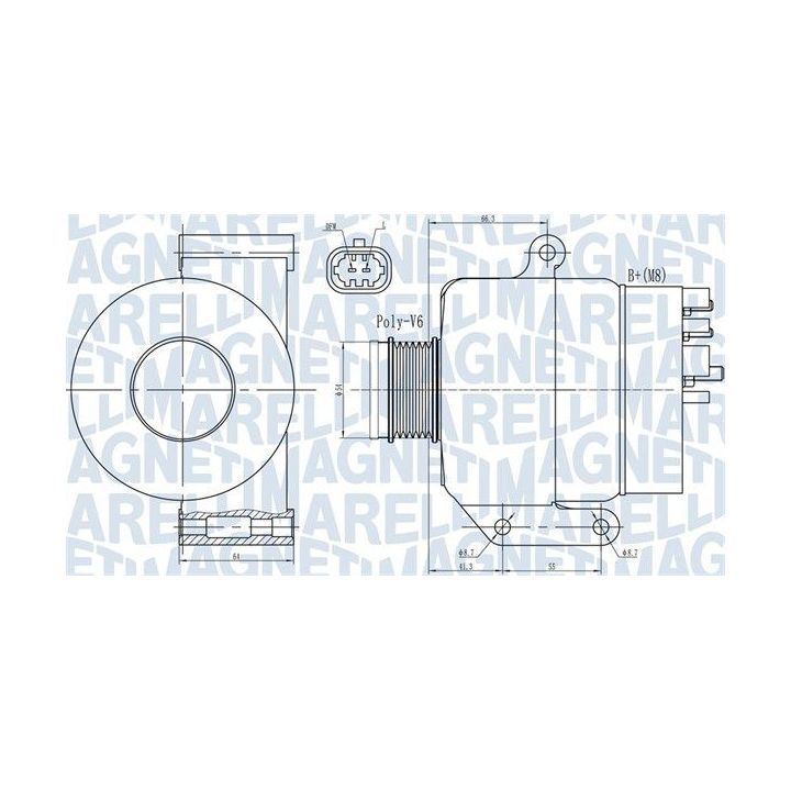 Kintamosios srovės generatorius MAGNETI MARELLI 063731987010