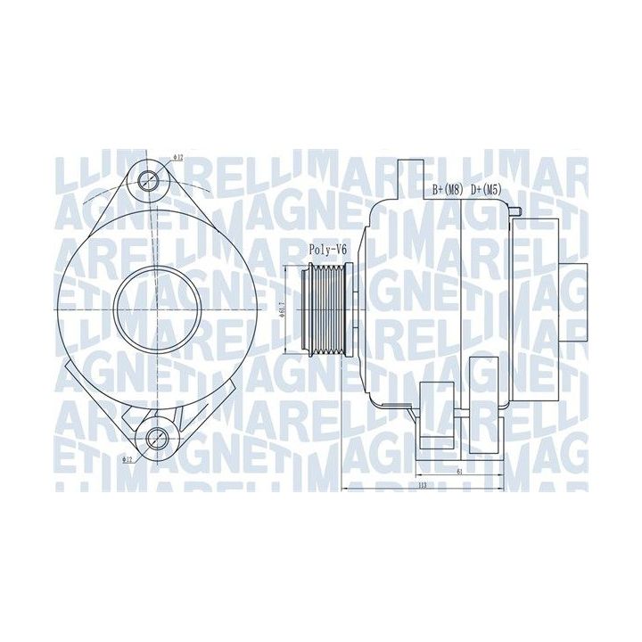 Kintamosios srovės generatorius MAGNETI MARELLI 063731995010
