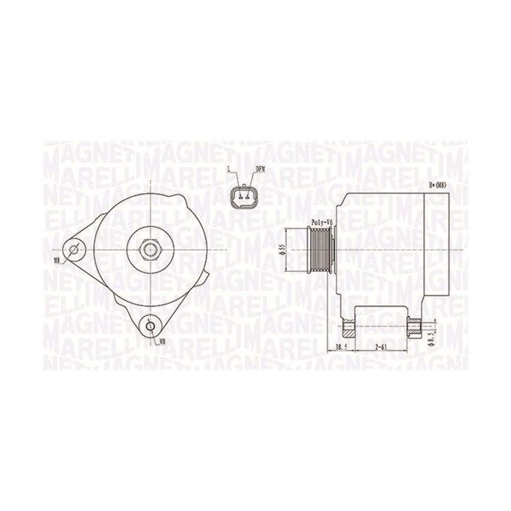Kintamosios srovės generatorius MAGNETI MARELLI 063732043010