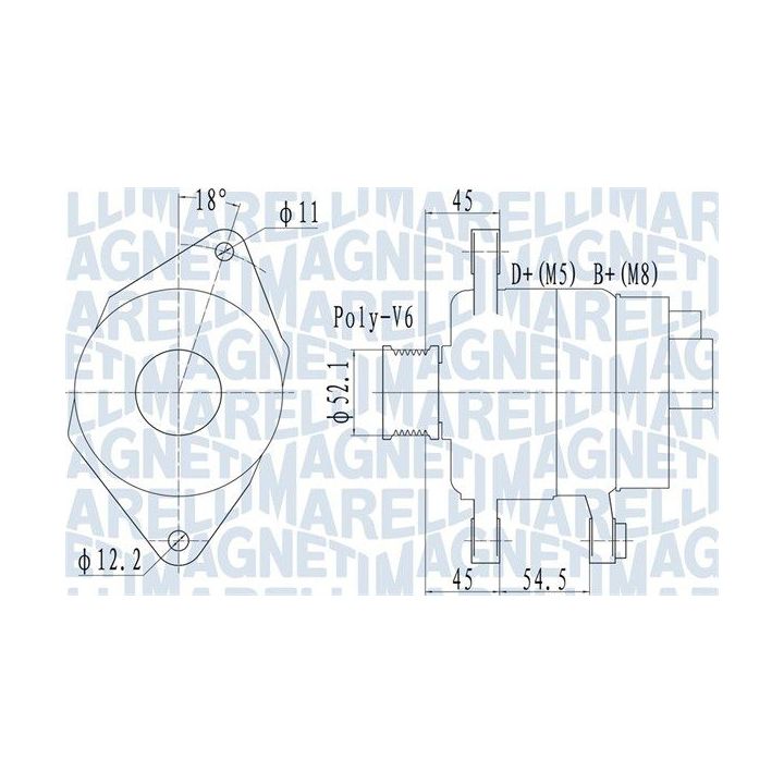 Kintamosios srovės generatorius MAGNETI MARELLI 063732048010