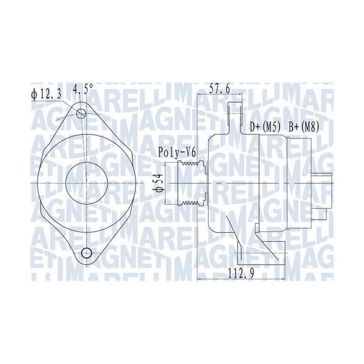 Kintamosios srovės generatorius MAGNETI MARELLI 063732050010