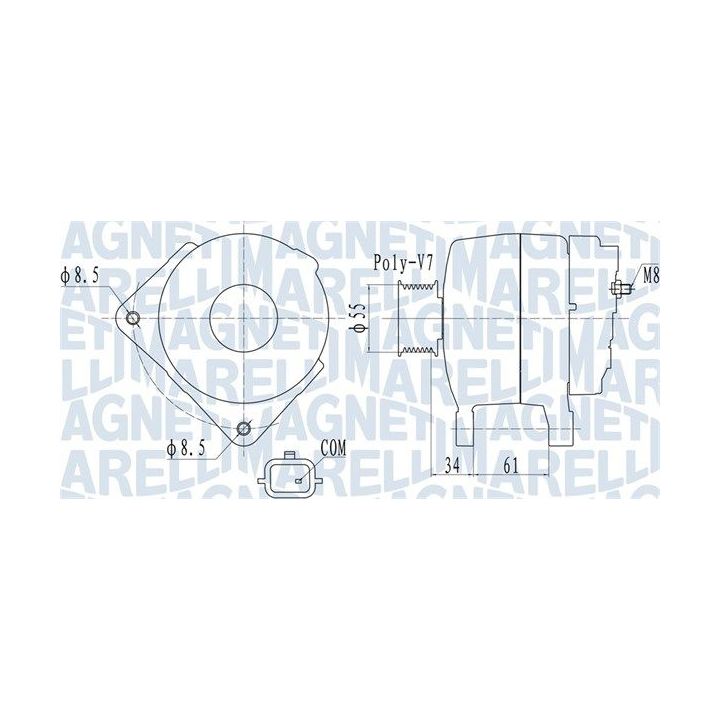 Kintamosios srovės generatorius MAGNETI MARELLI 063732054010