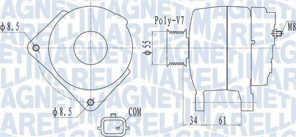 Kintamosios srovės generatorius MAGNETI MARELLI 063732054010