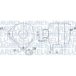 Kintamosios srovės generatorius MAGNETI MARELLI 063732057010