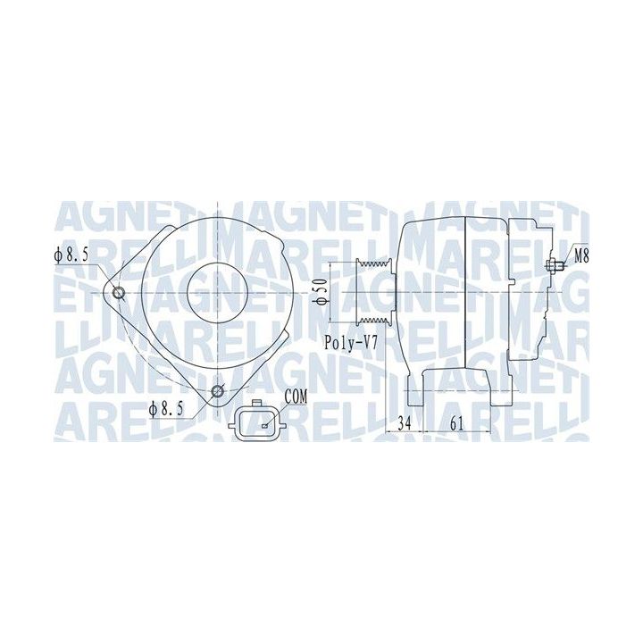 Kintamosios srovės generatorius MAGNETI MARELLI 063732057010