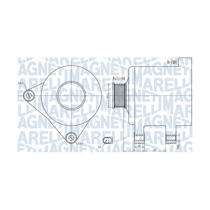 Kintamosios srovės generatorius MAGNETI MARELLI 063732091010