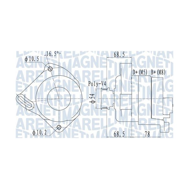 Kintamosios srovės generatorius MAGNETI MARELLI 063732094010