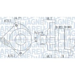 Kintamosios srovės generatorius MAGNETI MARELLI 063732096010