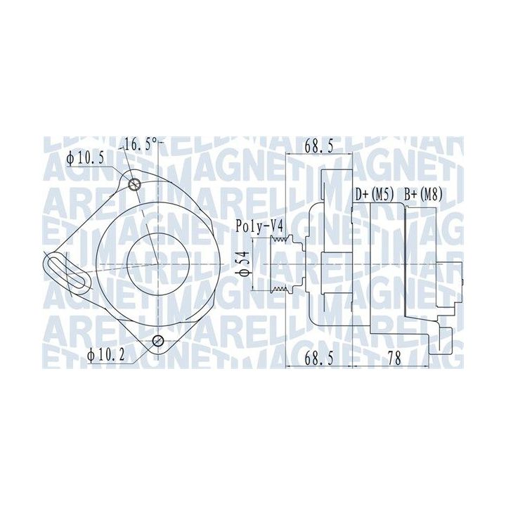 Kintamosios srovės generatorius MAGNETI MARELLI 063732096010