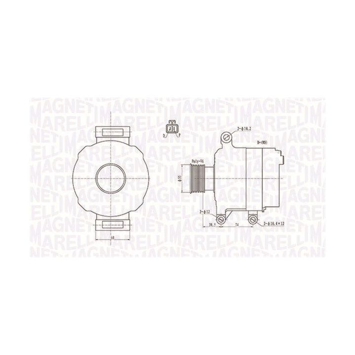 Kintamosios srovės generatorius MAGNETI MARELLI 063732109010