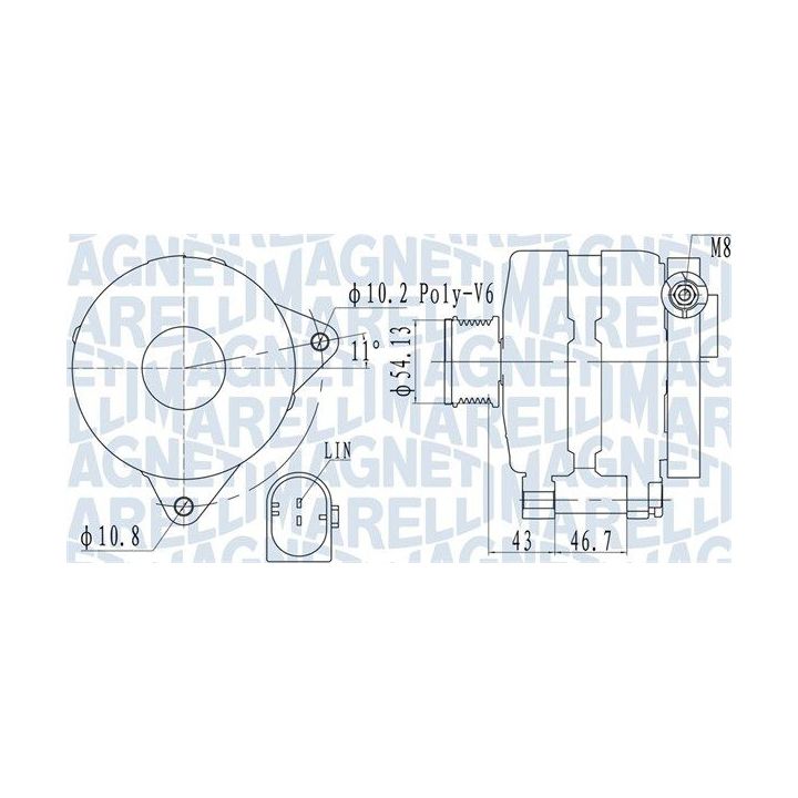 Kintamosios srovės generatorius MAGNETI MARELLI 063732113010