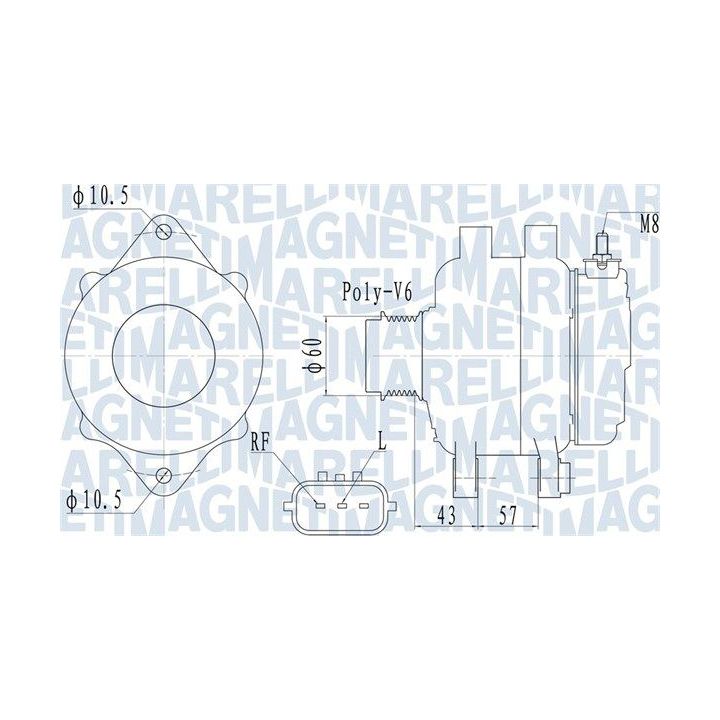 Kintamosios srovės generatorius MAGNETI MARELLI 063732122010