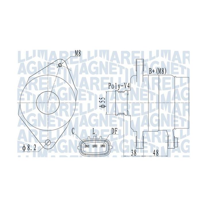 Kintamosios srovės generatorius MAGNETI MARELLI 063732124010