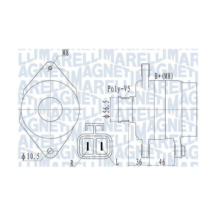 Kintamosios srovės generatorius MAGNETI MARELLI 063732128010