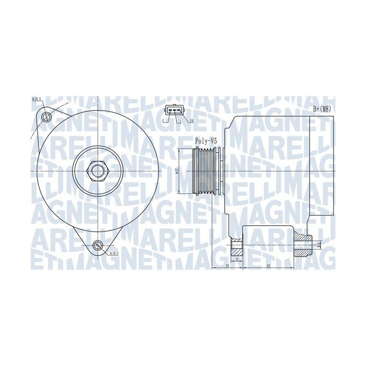 Kintamosios srovės generatorius MAGNETI MARELLI 063732133010