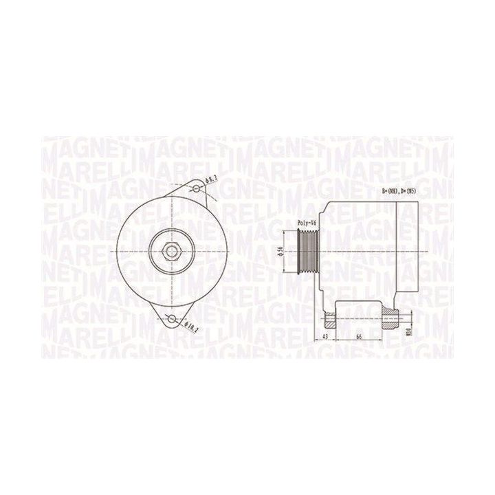 Kintamosios srovės generatorius MAGNETI MARELLI 063738250010