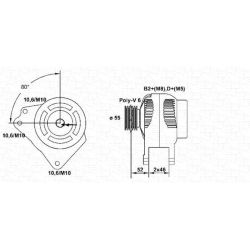 Kintamosios srovės generatorius MAGNETI MARELLI 943355144010