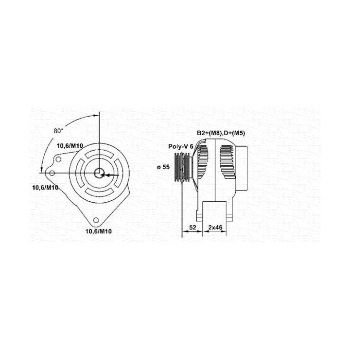 Kintamosios srovės generatorius MAGNETI MARELLI 943355144010