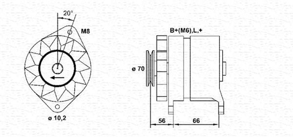Kintamosios srovės generatorius MAGNETI MARELLI 943356948010