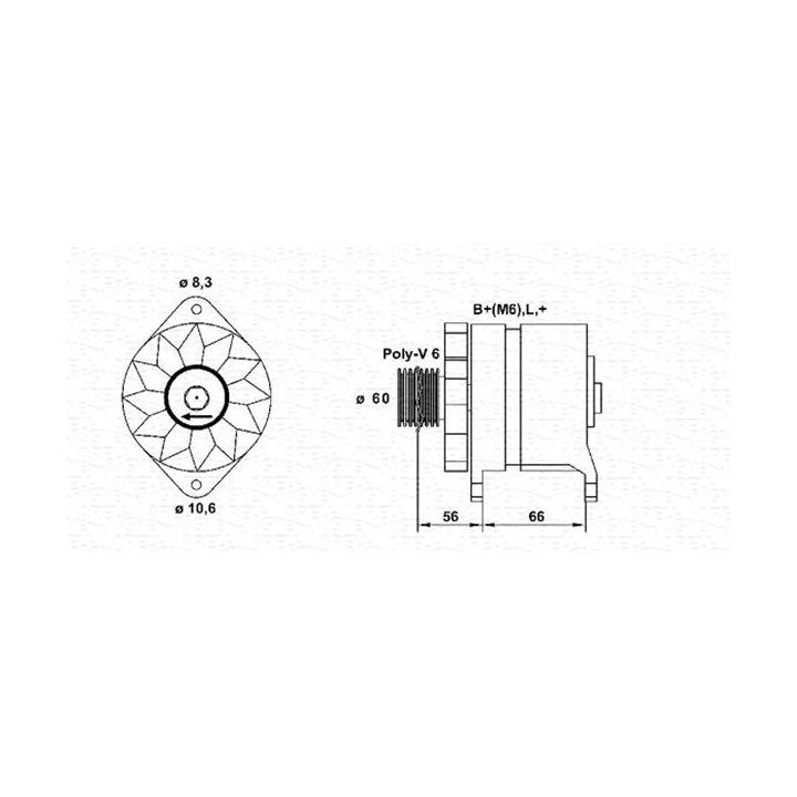 Kintamosios srovės generatorius MAGNETI MARELLI 943356949010