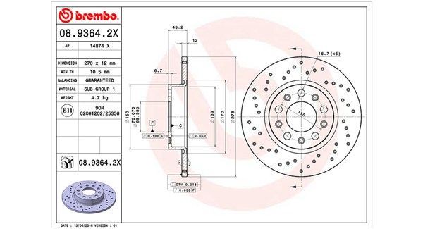 Stabdžių diskas MAGNETI MARELLI 360406011402