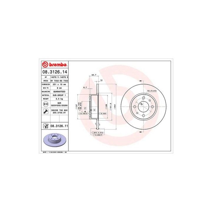 Stabdžių diskas MAGNETI MARELLI 360406021000