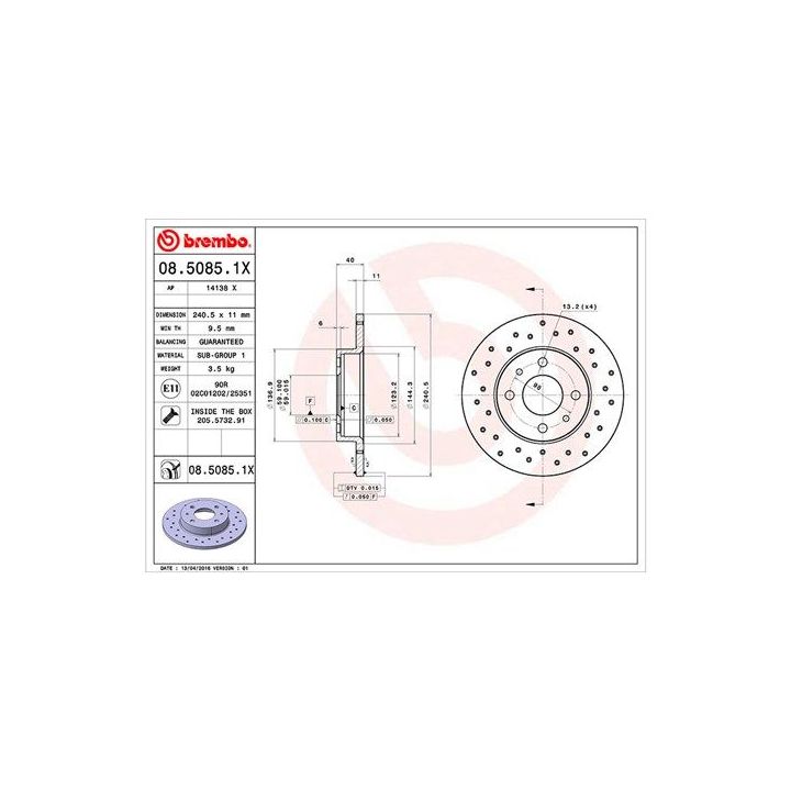 Stabdžių diskas MAGNETI MARELLI 360406021602