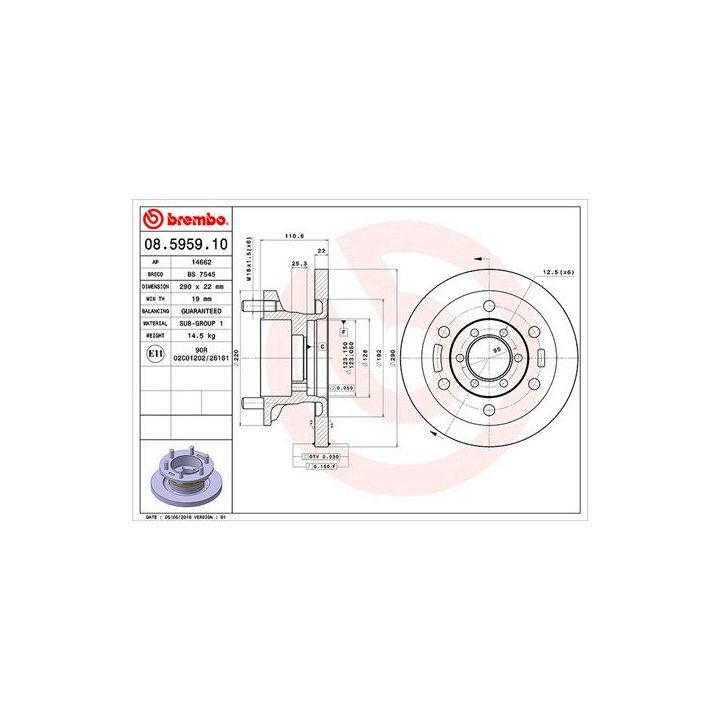 Stabdžių diskas MAGNETI MARELLI 360406022800