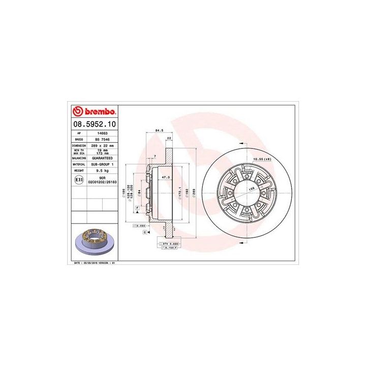 Stabdžių diskas MAGNETI MARELLI 360406022900