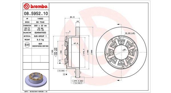 Stabdžių diskas MAGNETI MARELLI 360406022900