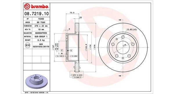 Stabdžių diskas MAGNETI MARELLI 360406023200