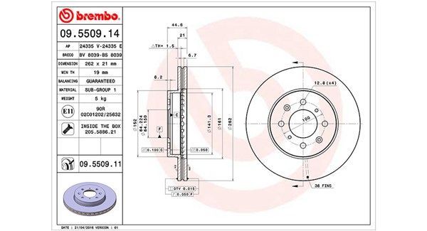 Stabdžių diskas MAGNETI MARELLI 360406027700