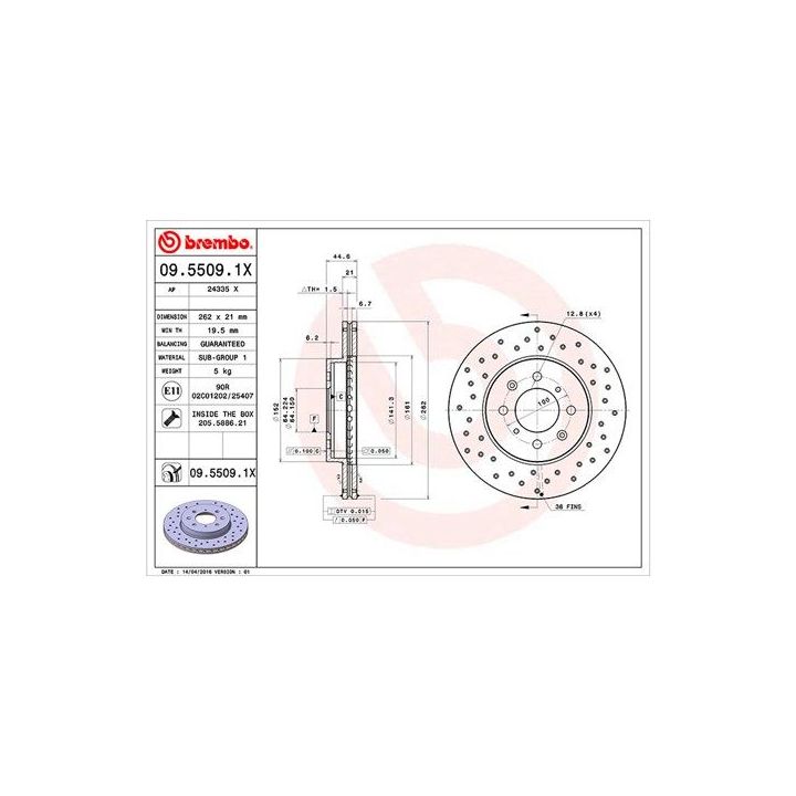 Stabdžių diskas MAGNETI MARELLI 360406027702
