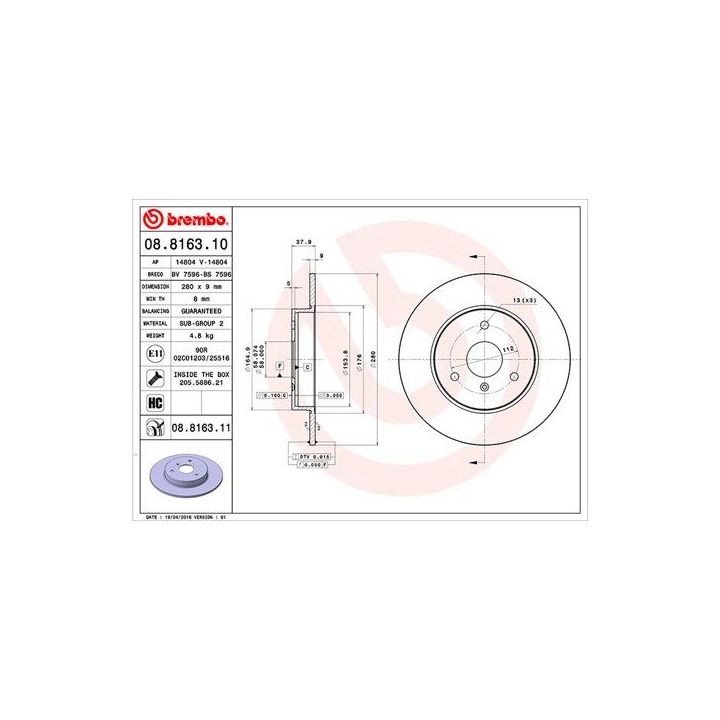 Stabdžių diskas MAGNETI MARELLI 360406033800