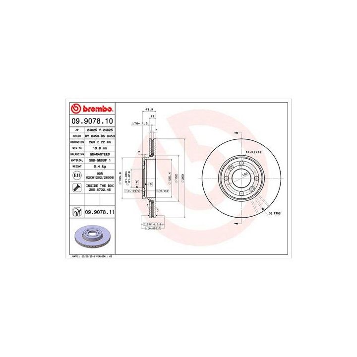Stabdžių diskas MAGNETI MARELLI 360406036600