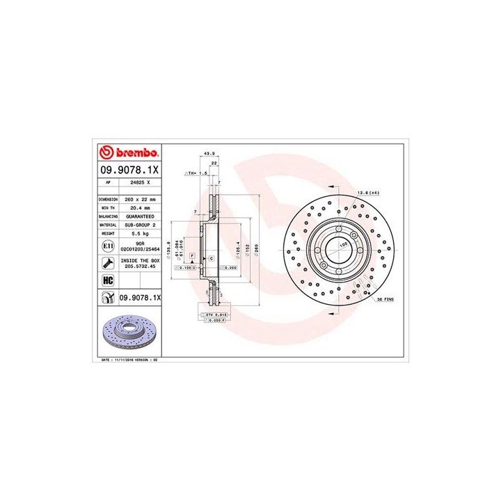 Stabdžių diskas MAGNETI MARELLI 360406036602