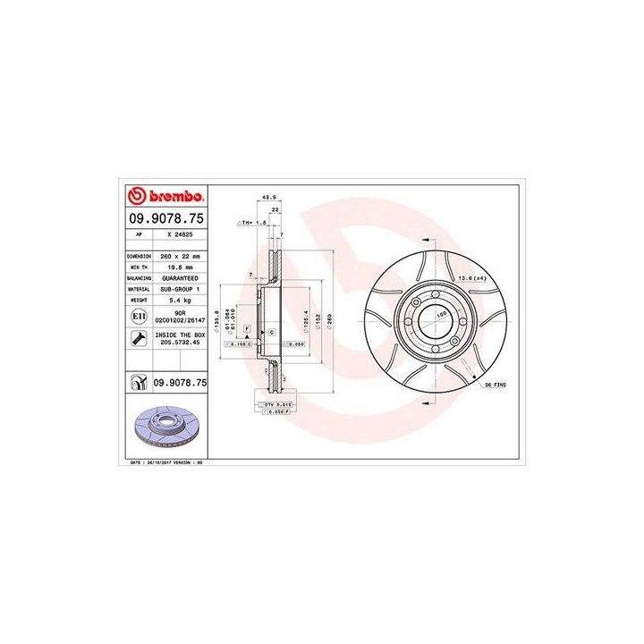 Stabdžių diskas MAGNETI MARELLI 360406036605