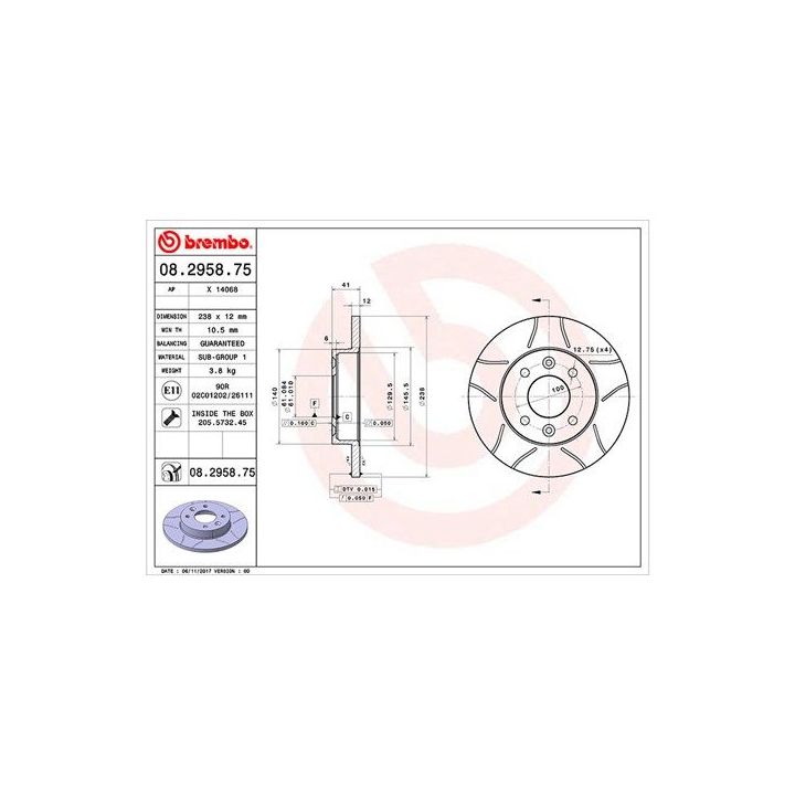 Stabdžių diskas MAGNETI MARELLI 360406042105