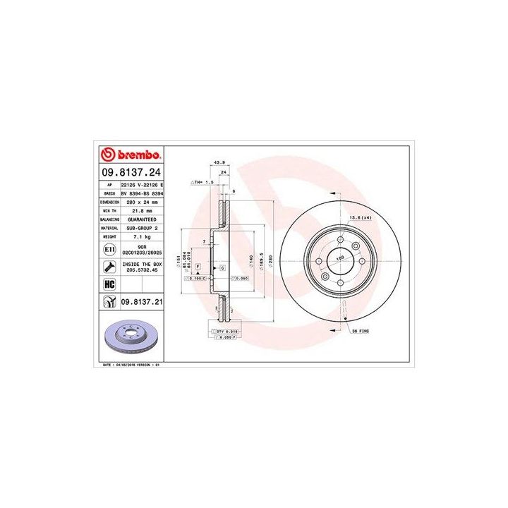 Stabdžių diskas MAGNETI MARELLI 360406043900