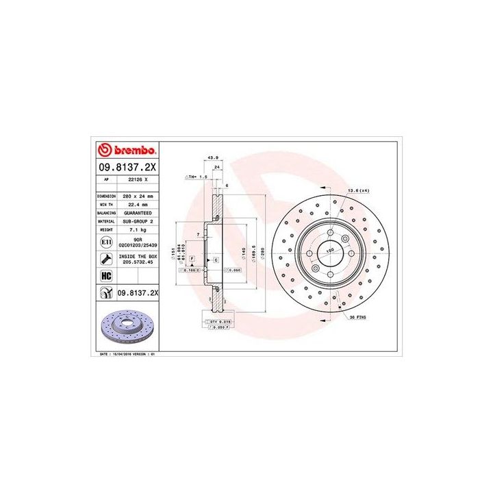 Stabdžių diskas MAGNETI MARELLI 360406043902