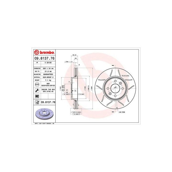 Stabdžių diskas MAGNETI MARELLI 360406043905