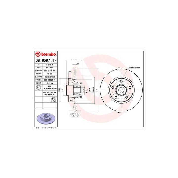 Stabdžių diskas MAGNETI MARELLI 360406057400