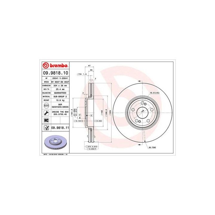 Stabdžių diskas MAGNETI MARELLI 360406058900
