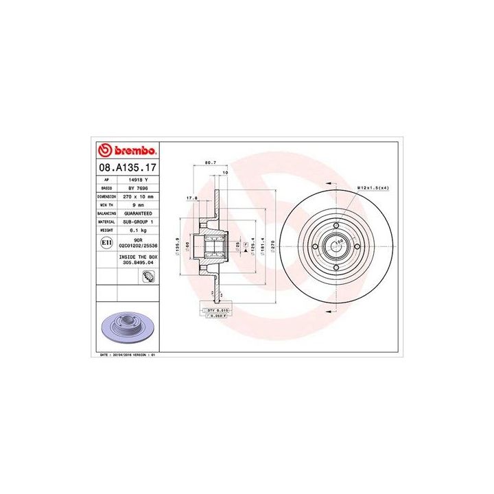 Stabdžių diskas MAGNETI MARELLI 360406060600
