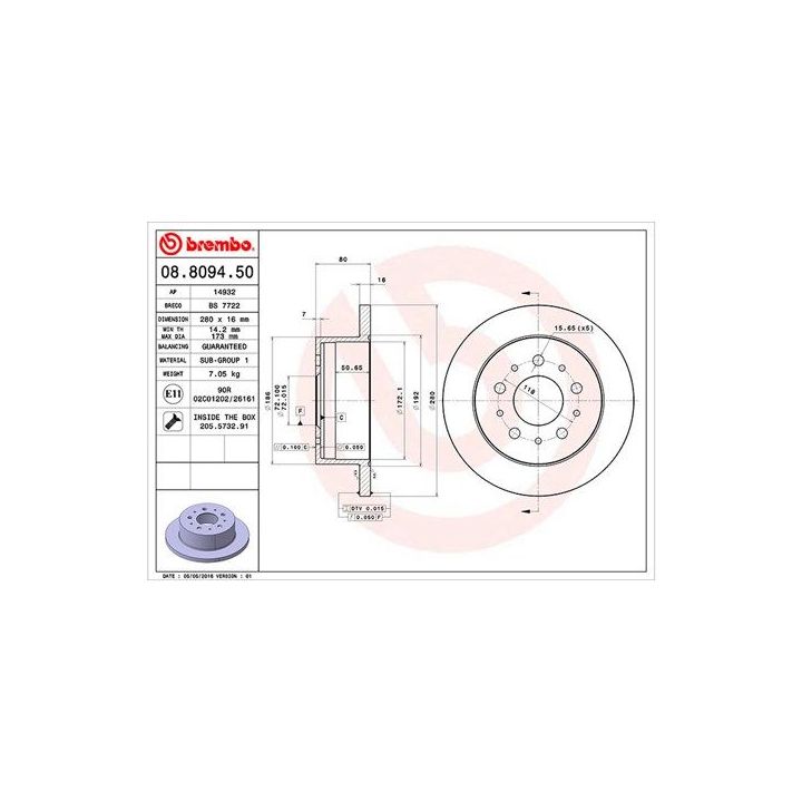 Stabdžių diskas MAGNETI MARELLI 360406065100