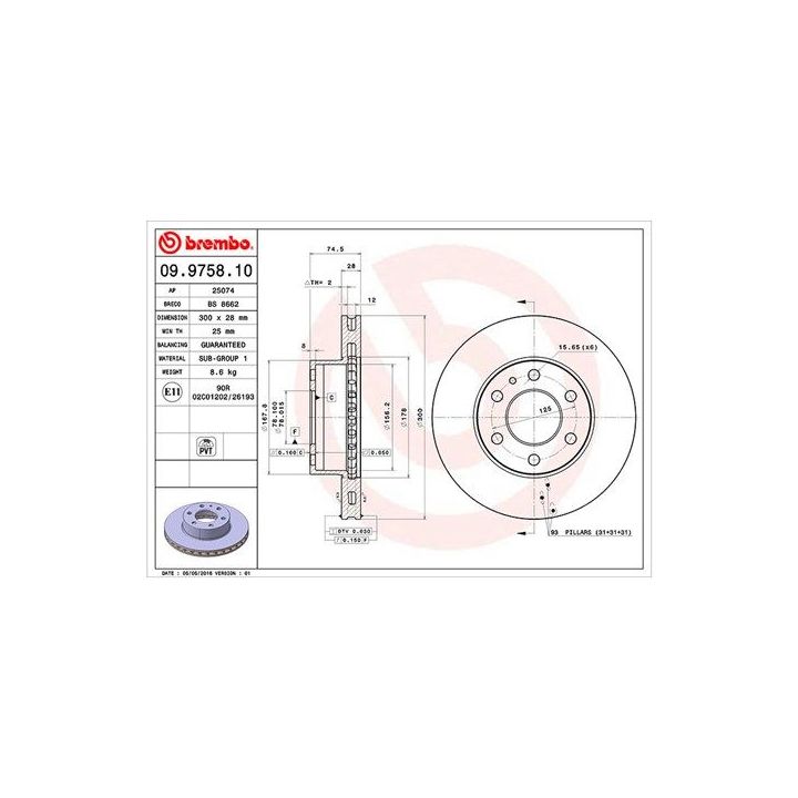 Stabdžių diskas MAGNETI MARELLI 360406074100
