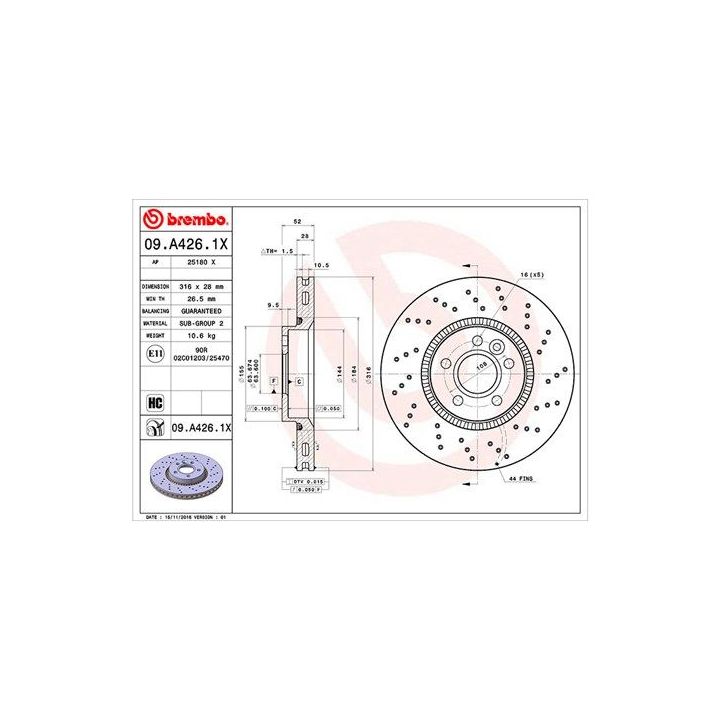 Stabdžių diskas MAGNETI MARELLI 360406077302