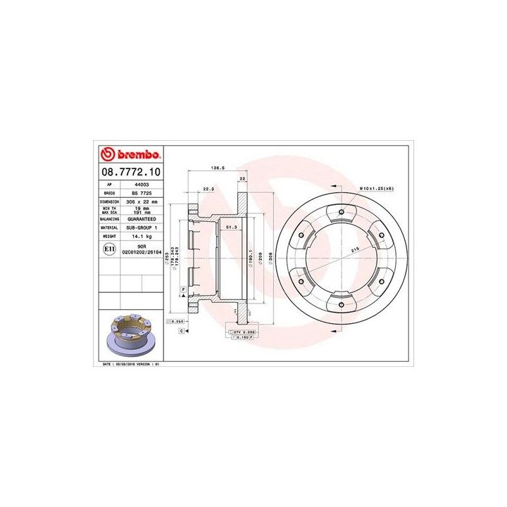 Stabdžių diskas MAGNETI MARELLI 360406106100