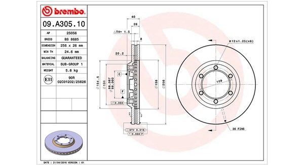 Stabdžių diskas MAGNETI MARELLI 360406126500