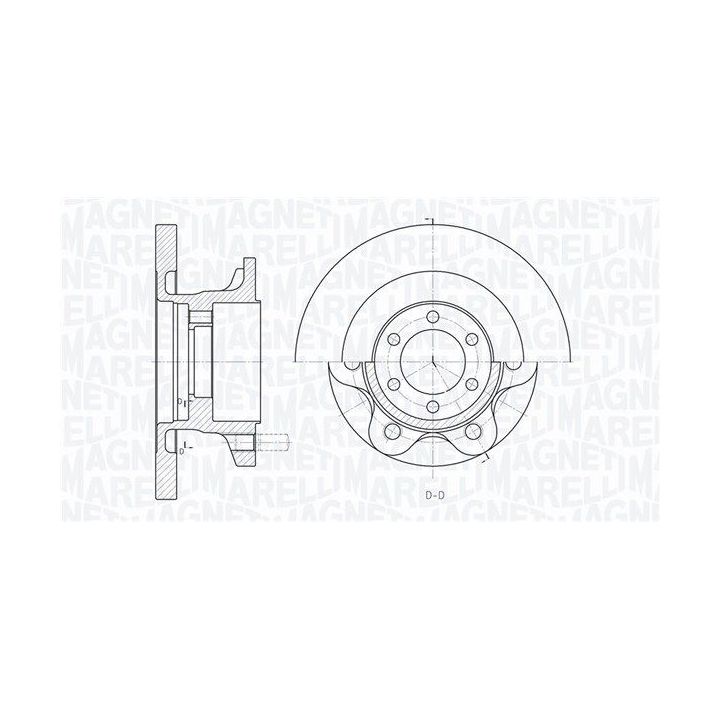 Stabdžių diskas MAGNETI MARELLI 361302040157